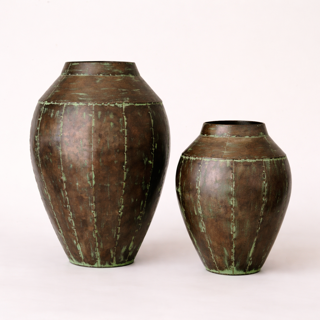 Patina Metal Planters