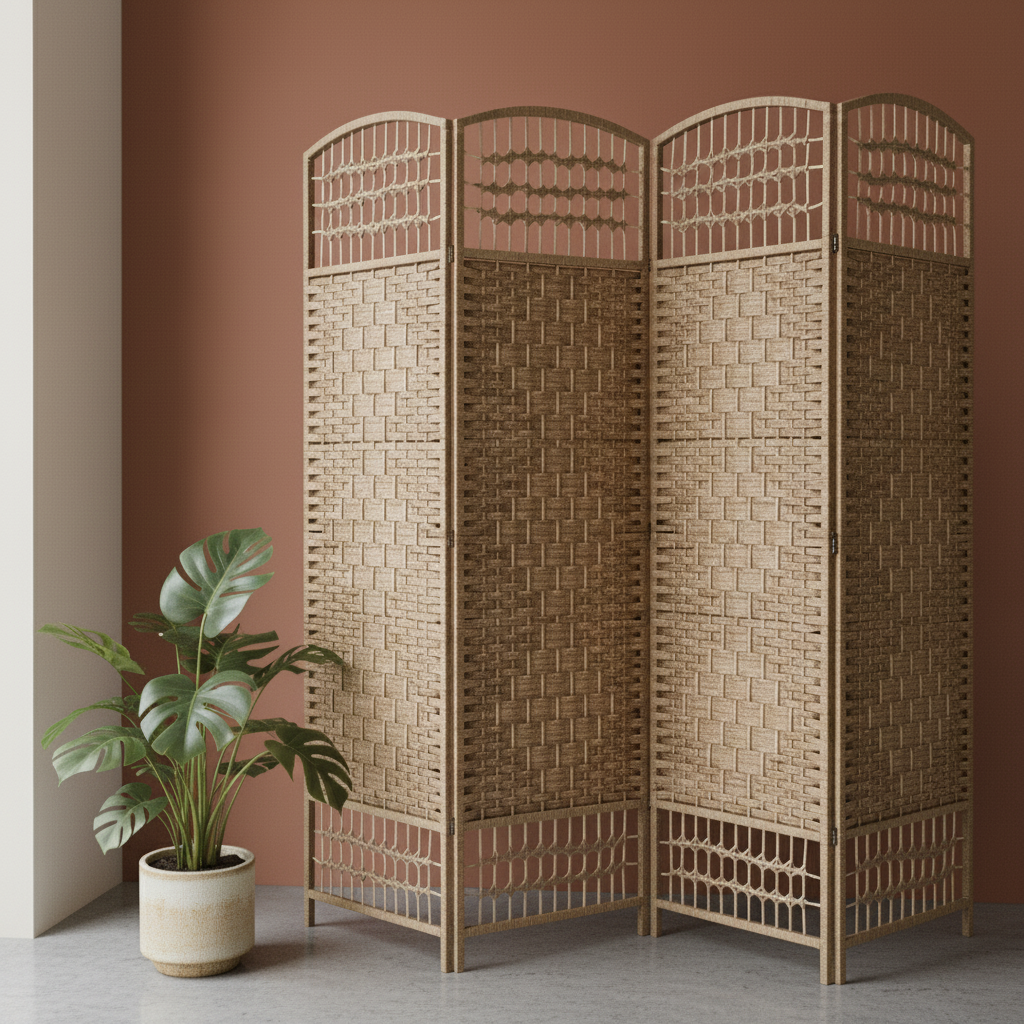 Woven Room Divider – Mixed Weave