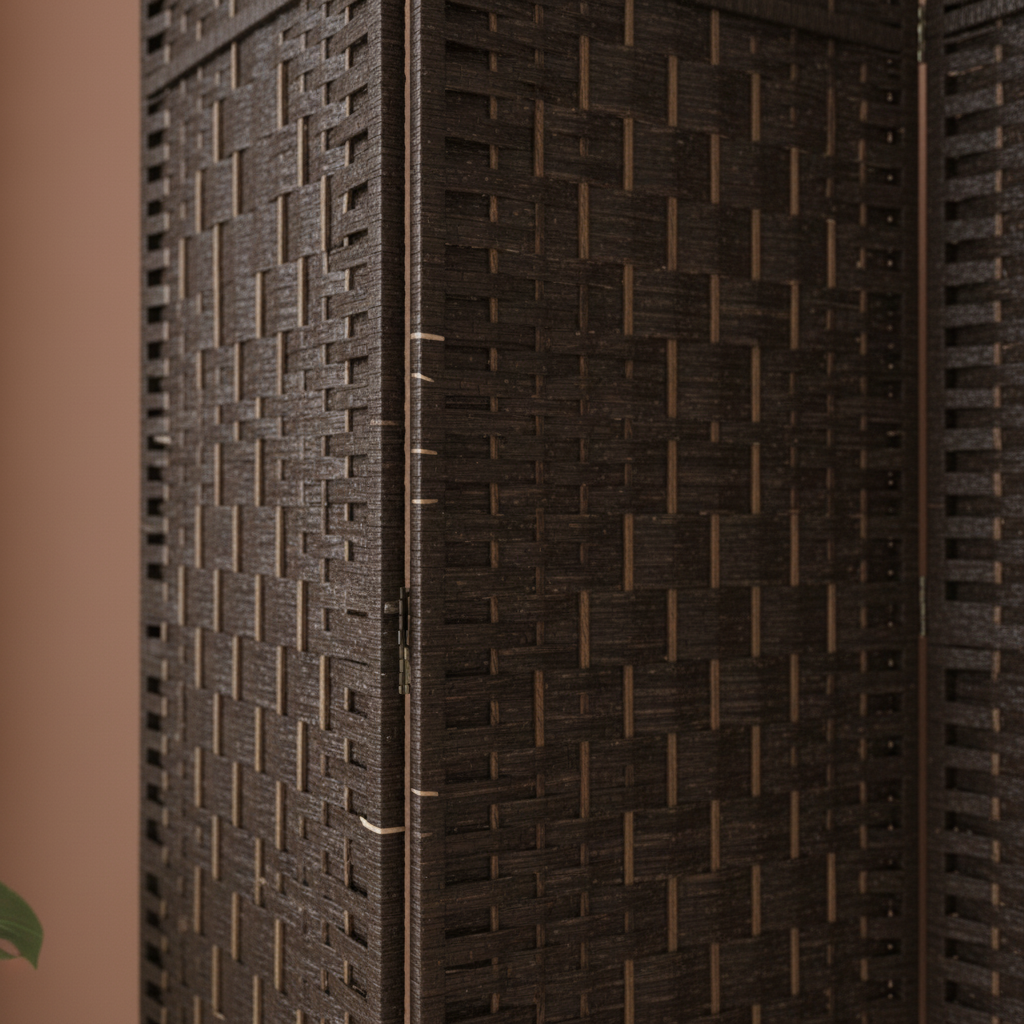 Woven Room Divider – Walnut