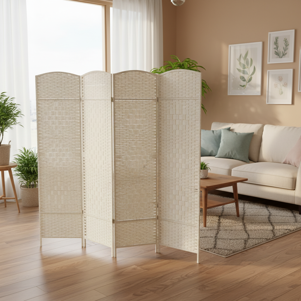 Woven Room Divider – Natural