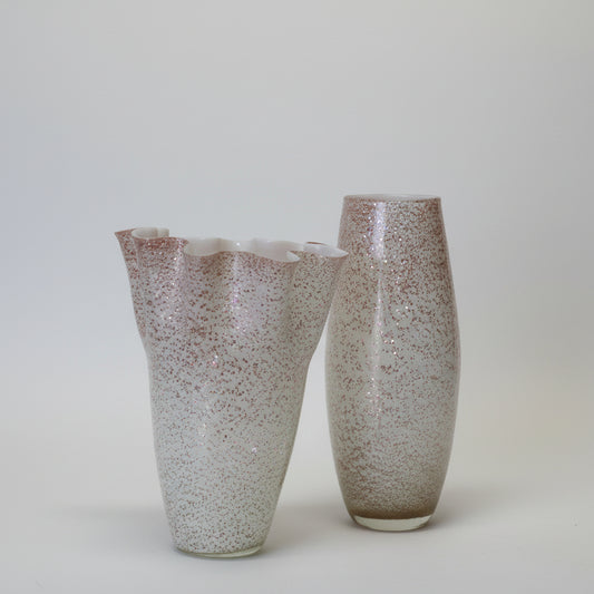 Rose Petal Fluted Vases