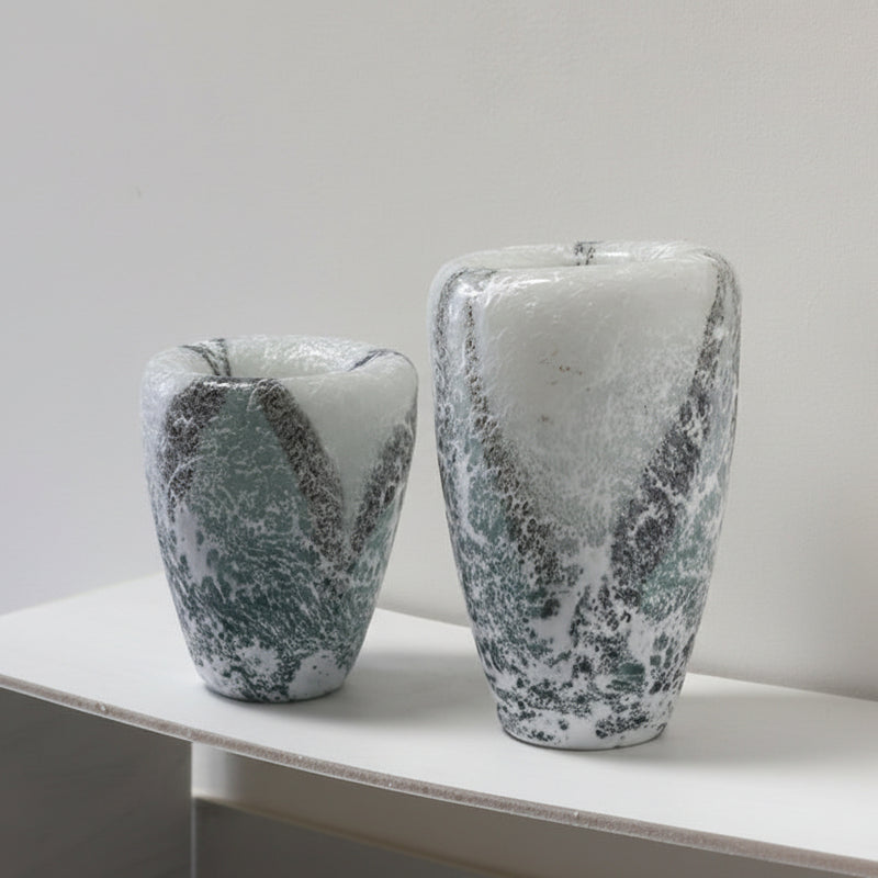 Granite Frosted Glass Urns