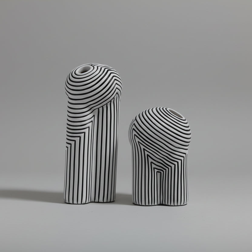 Zebra Illusion Vases