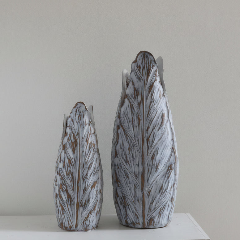 Frosted Foliage Sculptural Set