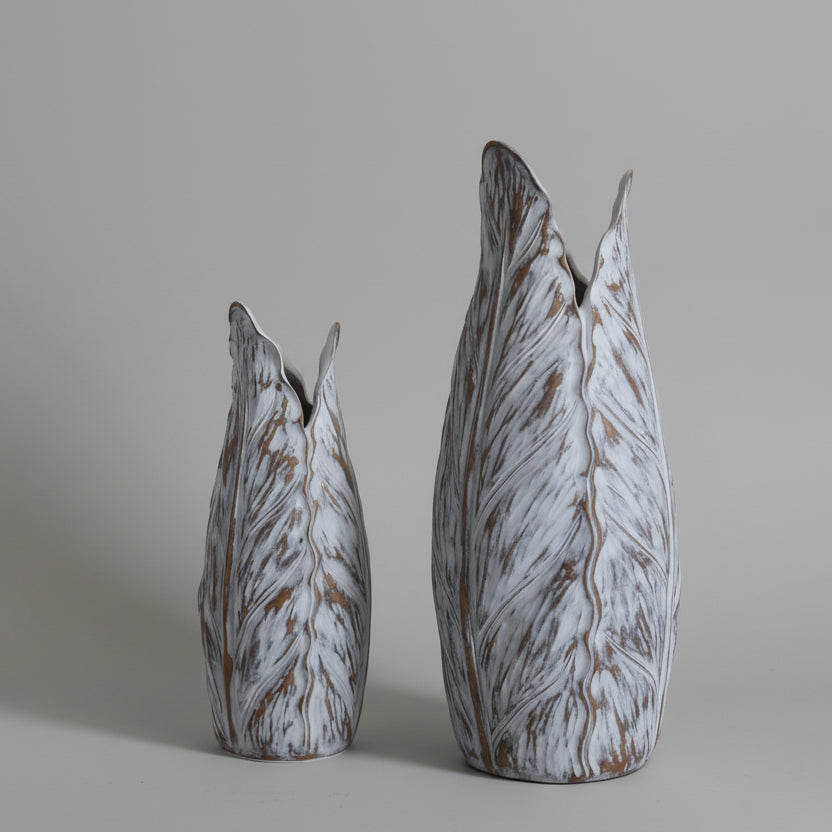 Frosted Foliage Sculptural Set
