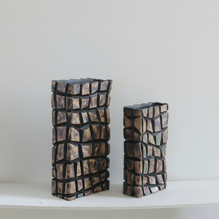 Ribbed Metallic Oblong Set
